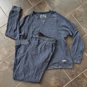Eddie Bauer Men’s Lounge Set Blue Long Sleeve Top & Jogger Pants NWOT Size L